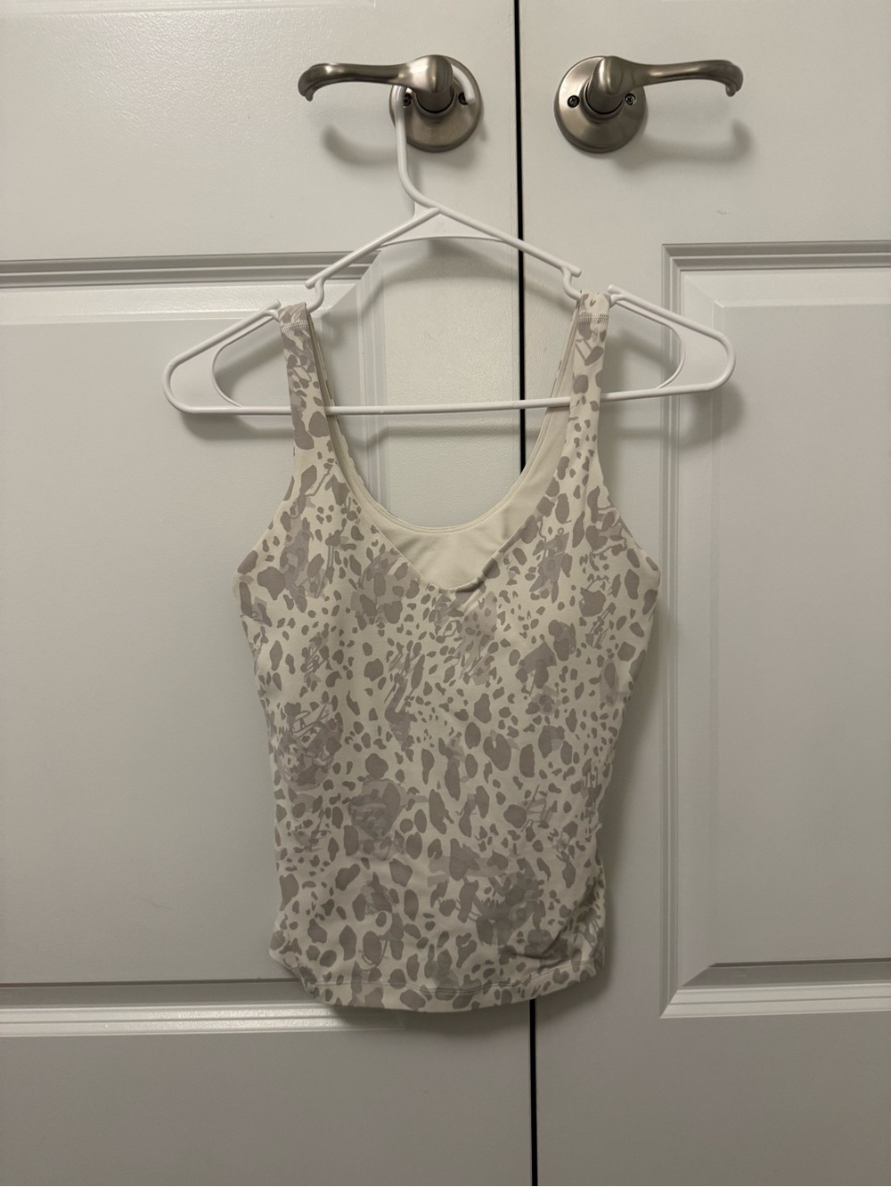 Women’s Neutral Animal Print Tank Top - Cream Taupe